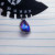 14g Silver Purple AB Teardrop Belly Ring