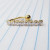 14g Gold 8 Square CZ Top Dangle Belly Ring