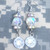 40 Caliber Aurora Borealis Crystal Bead Bullet Casing Dangle Earrings