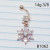 14g Rose Gold CZ Flower Dangle Heart Belly Ring