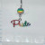 14g Silver Rainbow Pride Dangle Belly Ring