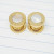 0g Gold MOP Roman Numeral Screw Plugs / Tunnels