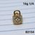 16g Gold CZ Lock 1/4 Labret Ring