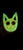 Orange Glitter Glow in the Dark Cat Keychain