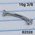 16g Silver 2mm Square CZ Eyebrow Ring 3/8