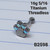 16g Titanium Paw AB CZ Threadless 5/16 Labret Ring