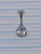 14g Titanium Teardrop CZ 3/8 Belly Ring B1303