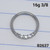 16g Stainless CZ Lined 3/8 Hinged Hoop Seamless Ring