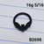 16g Black Bat 5/16 Hinged Hoop Seamless Ring