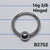 16g Silver Hinged CBR 3/8 Hoop Seamless Ring