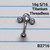 16g Titanium 3 CZ Curved Threadless 5/16 Eyebrow Ring