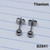 Titanium 4mm Round Ball Silver Stud Earrings