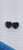 9/16 Inch Black Onyx Heart Shaped Plugs Tunnels Gauges Earrings B2804