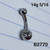 14g Stainless Clear Gem 5/16 Belly Ring