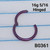 16g Purple 5/16 Hinged Hoop Seamless Ring