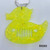 Yellow Glow Glitter Duck Keychain R0282