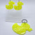 Yellow Glitter Jeep Fest Duck Earrings Keychain R0295