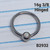 16g Stainless White Opal 3/8 Hinged Hoop Captive Ring