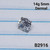 14g Silver 5mm CZ Round Dermal Implant Top B2916