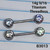 14g Titanium 6mm CZ Threadless 9/16 Nipple Rings Barbells B3013
