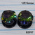 1/2 inch Black Vitrail AB CZ Screw Plugs Gauges B2997