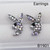 20g Silver AB CZ Playboy Bunny Stud Earrings B1901