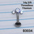 14g Titanium Floating CZ 3/8 Belly Ring B3034