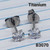 Titanium 4mm Square CZ Stud Earrings B3070