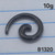 10g Black Stainless Spiral Taper Gauges B1320
