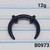 12g Black Stainless Bull Pincher Taper Gauges B0973