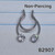 Non-Piercing Silver CZ Septum Ring B2907