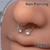 Non-Piercing Gold CZ Septum Ring B2907