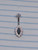 14g Titanium Black Marquise CZ  3/8 Belly Ring B3470