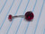 14g Silver Stainless Round CZ 3/8 Belly Ring B3441