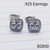 .925 Sterling Silver Square CZ Halo Stud Earrings B2830