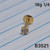 16g Gold Stainless 3mm Star CZ 1/4 Labret Ring B3521