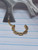 16g Gold Stainless Chain 3/8 Hinged Hoop Seamless Ring B3592