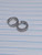 Silver CZ Hinged Hoop Earrings B0497