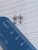Titanium Silver Blue Opal Stud Silver Earrings B2172