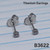 Titanium Silver 3mm CZ Stud Silver Earrings B3622