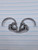 2x 10g Stainless Silver Skull Hanger Taper Gauges B3643