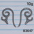 2x 10g Stainless Silver Tribal Hanger Taper Gauges B3647