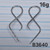 2x 16g Silver Stainless Twist Taper Gauges Earrings B3640