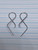 2x 16g Silver Stainless Twist Taper Gauges Earrings B3640