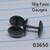 16g Black Stainless Dome Faux Plugs Earrings B3650