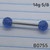 14g Acrylic Stainless Blue Glitter 5/8 Barbell Tongue Ring B0755