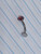 14g Titanium Floating 5mm Red CZ Threadless 3/8 Belly Ring B3687