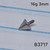 16g Stainless Silver 3x3mm Spike Dermal Implant Top B3717