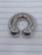 0g Silver Stainless 1/2 Horseshoe Gauges B3692