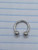 10g Stainless Silver E 1/2 Horseshoe Ring Gauges B3732